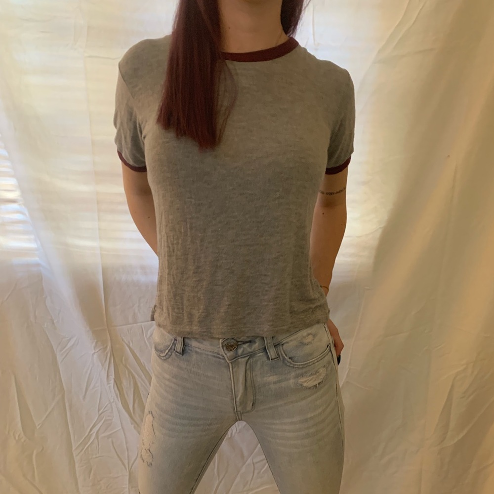 Grey and Red T-Shirt